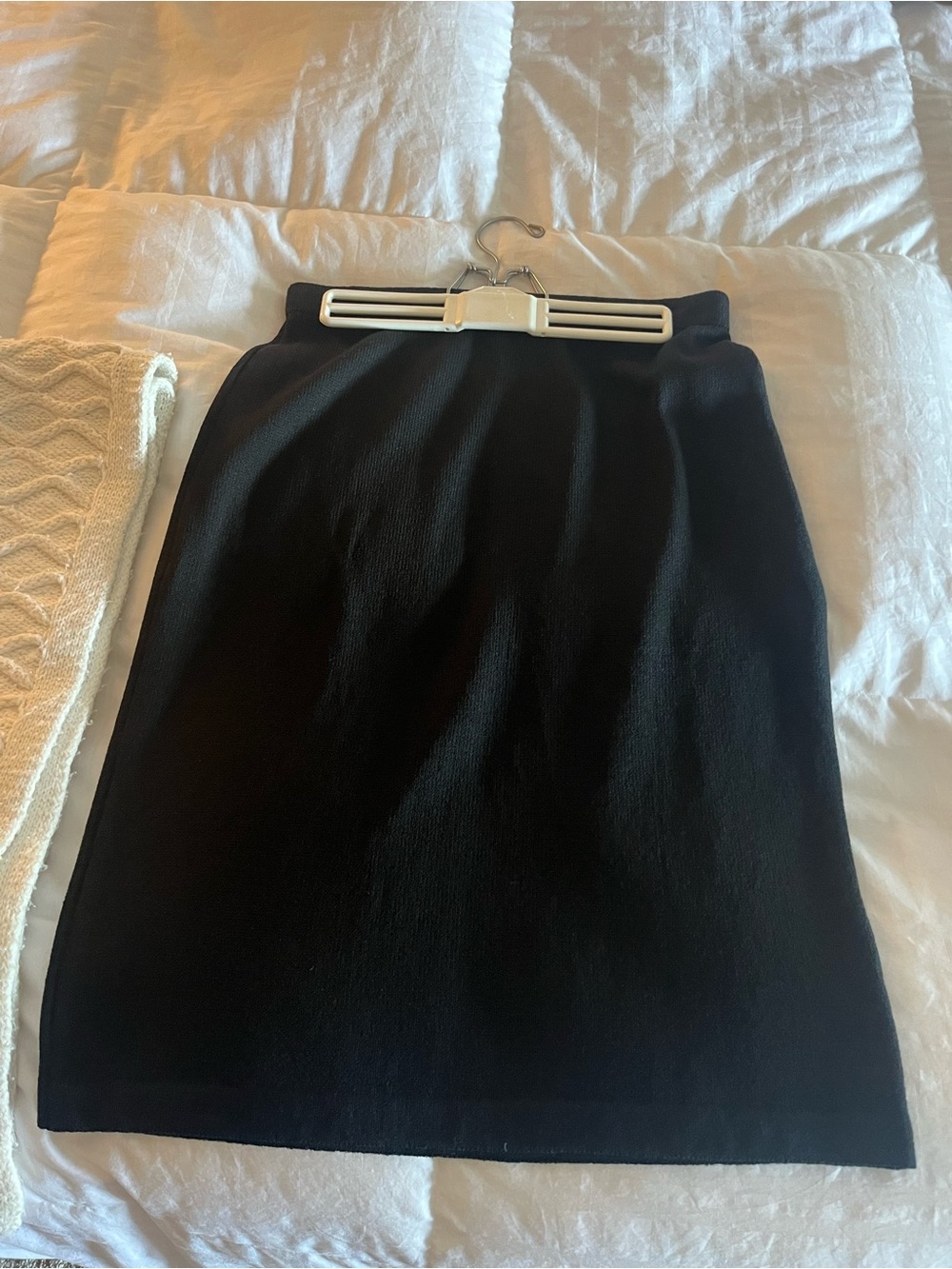 St. John Black Stretch Pencil Skirt